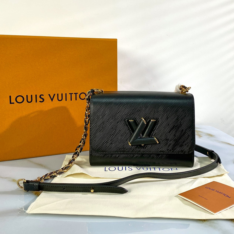 Louis Vuitton TWIST MM Handbag Epi Leather M57517 Black